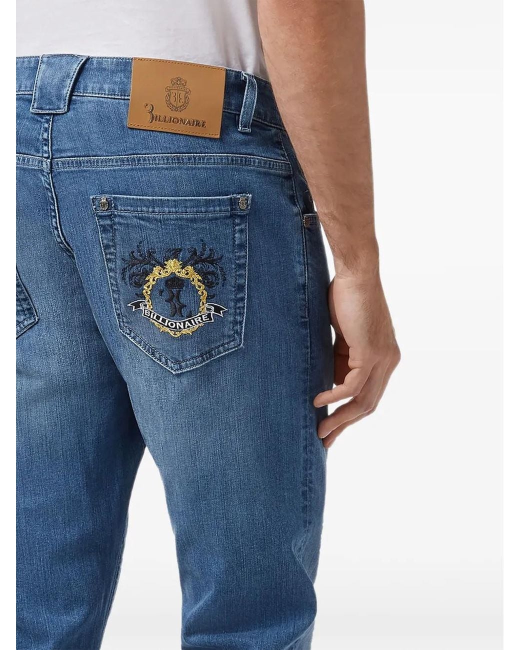 Billionaire Baroque Pantalon in het Blue voor heren