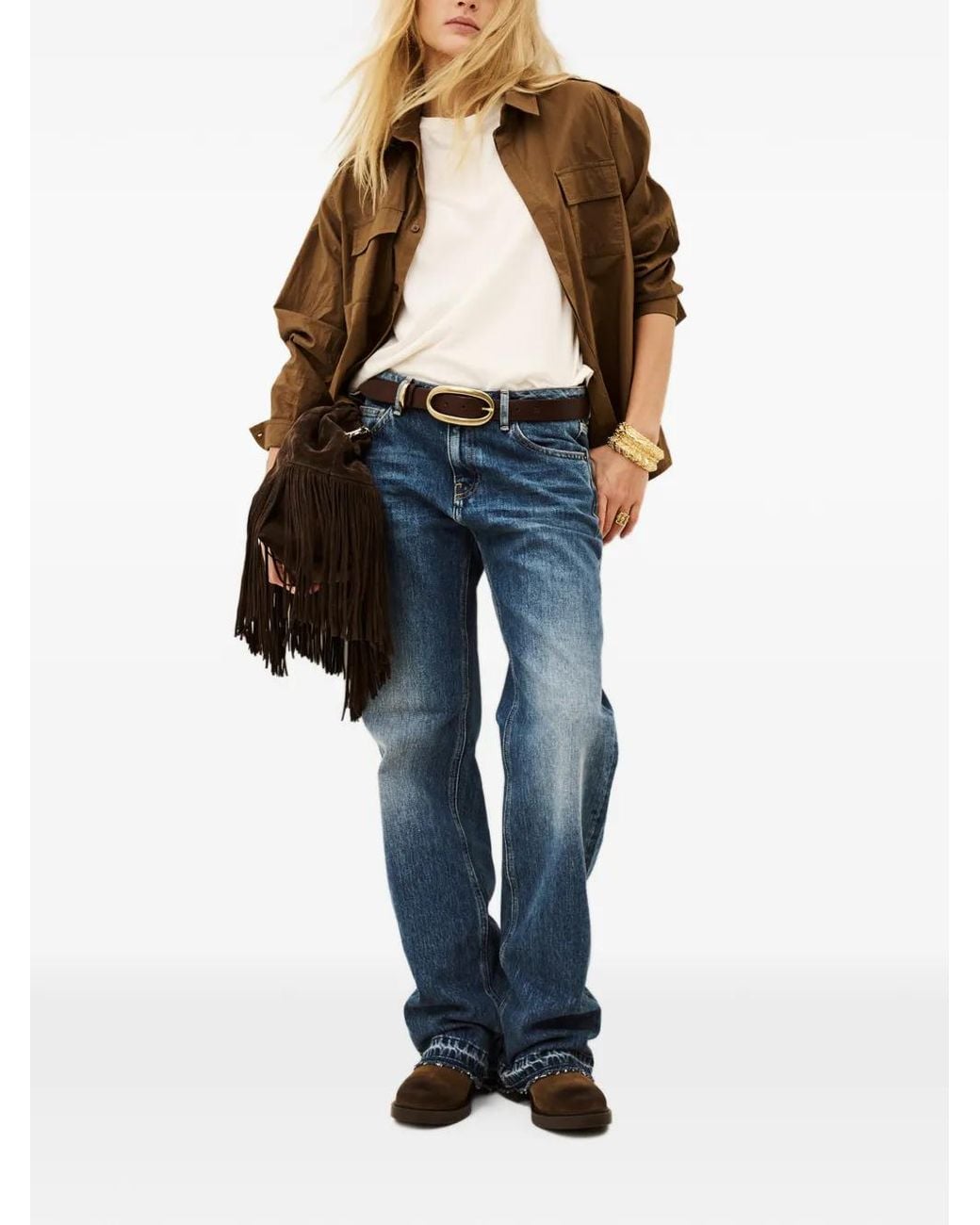 Ba&sh Blue Vana Wide-Leg Jeans
