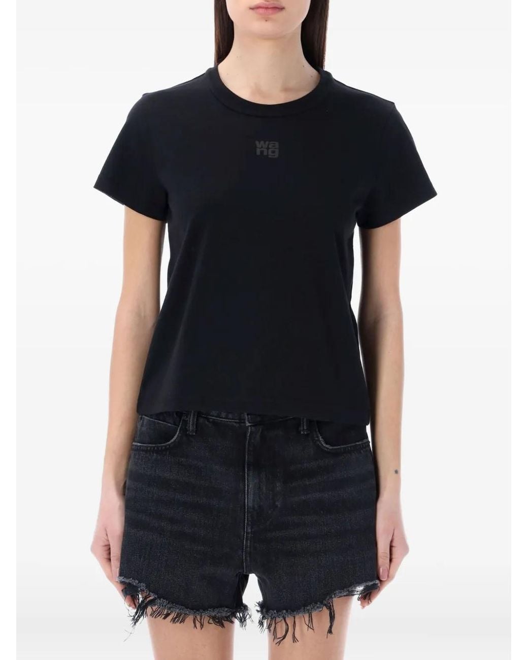 Alexander Wang Black Logo-Detail T-Shirt