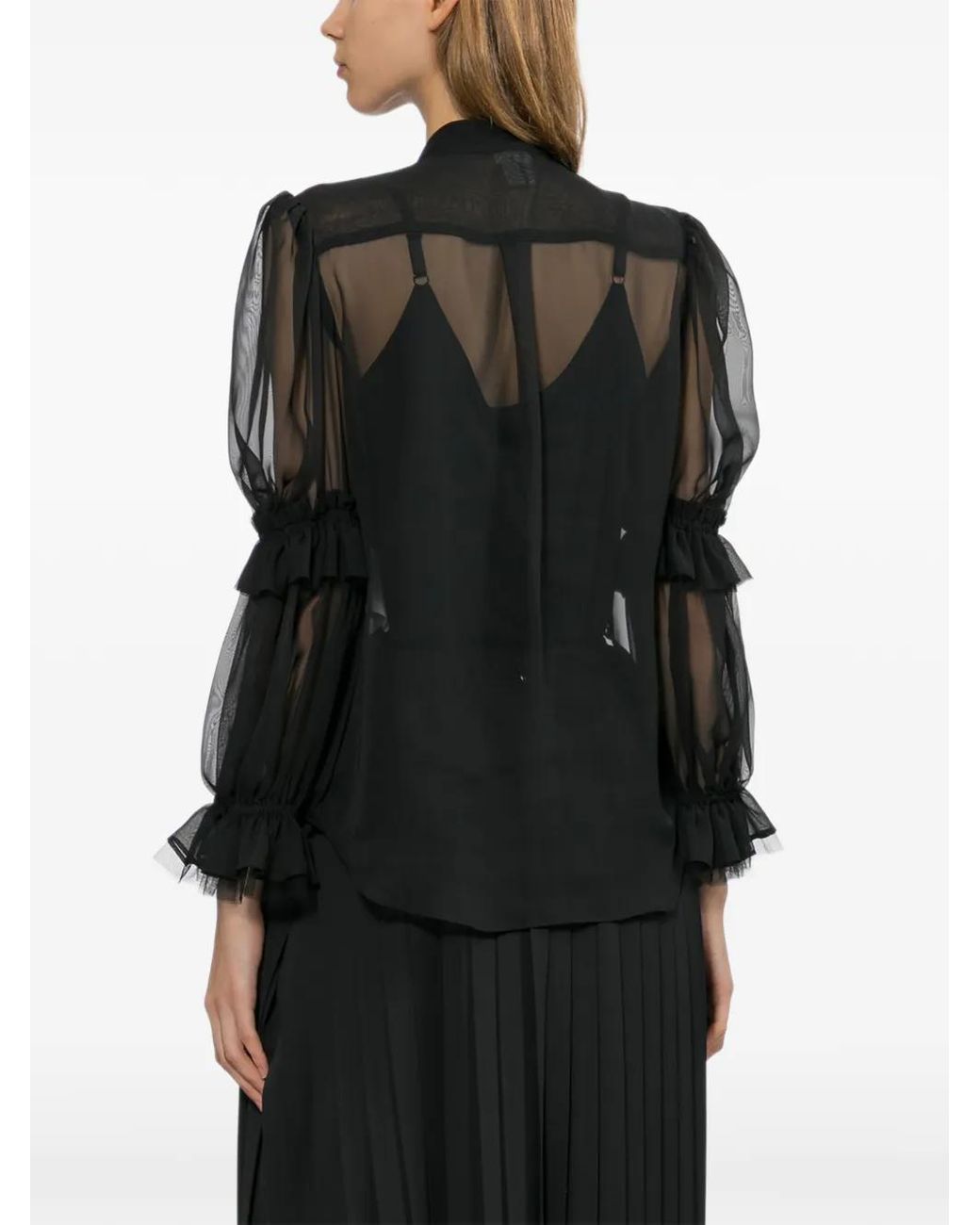 Noir Kei Ninomiya Black Ruffled Blouse