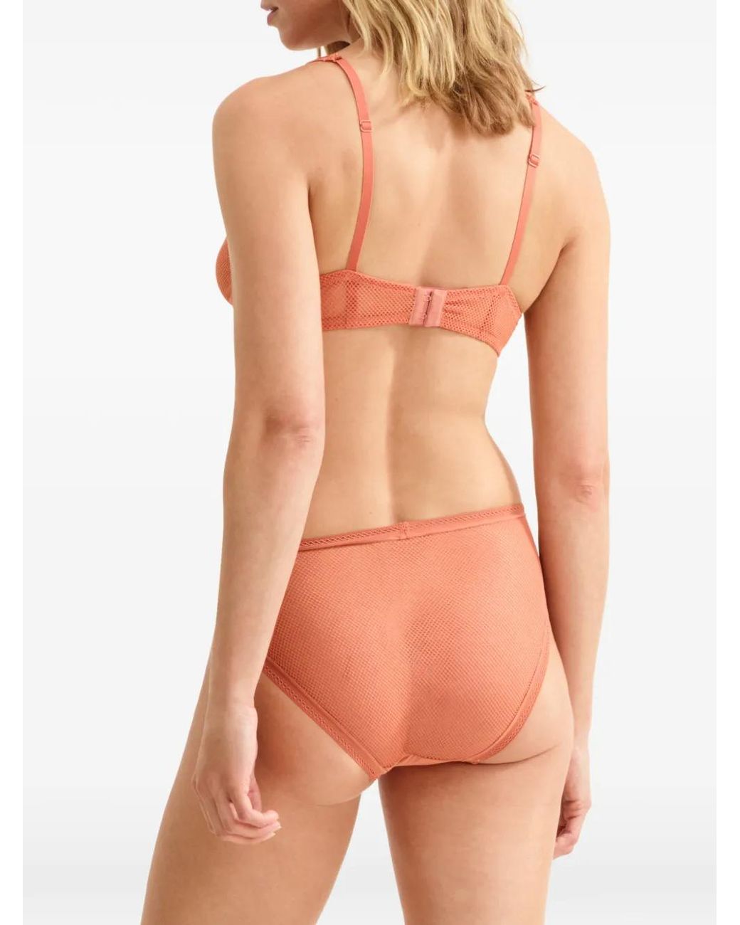 Eres Pink Underwire Triangle Mesh Bra