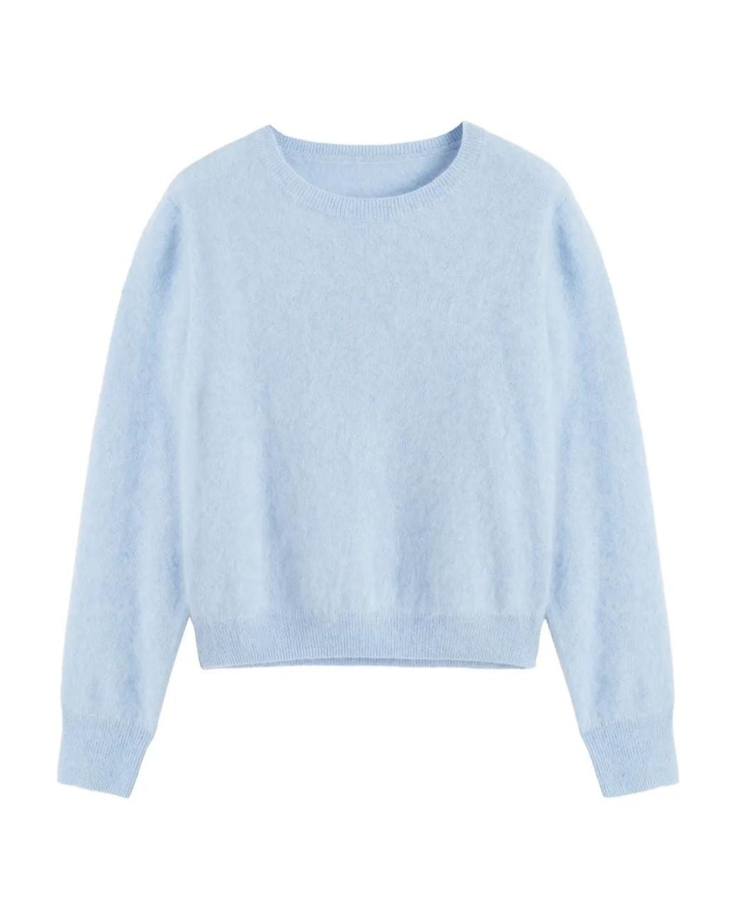 Chinti & Parker Blue Brushed-Finish Cashmere Sweater