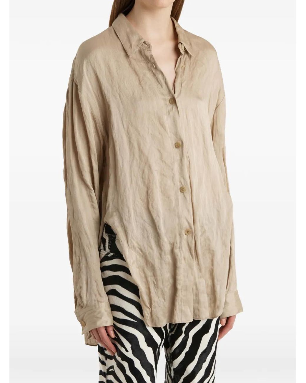 Khaite Natural Goya Button-Down Shirt