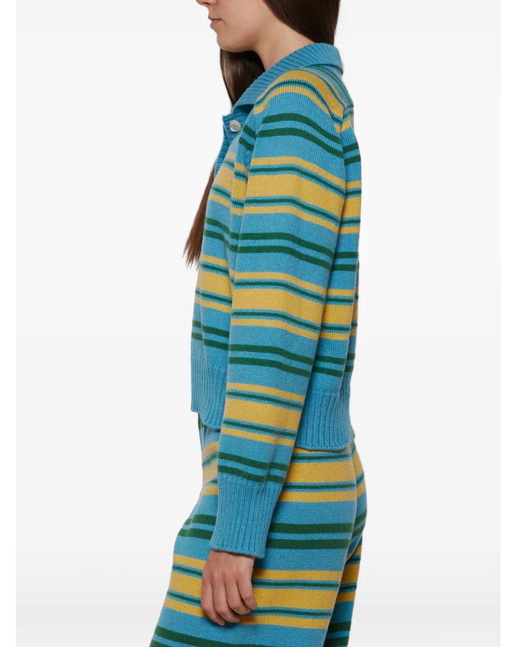 Calle Del Mar Blue Striped Polo