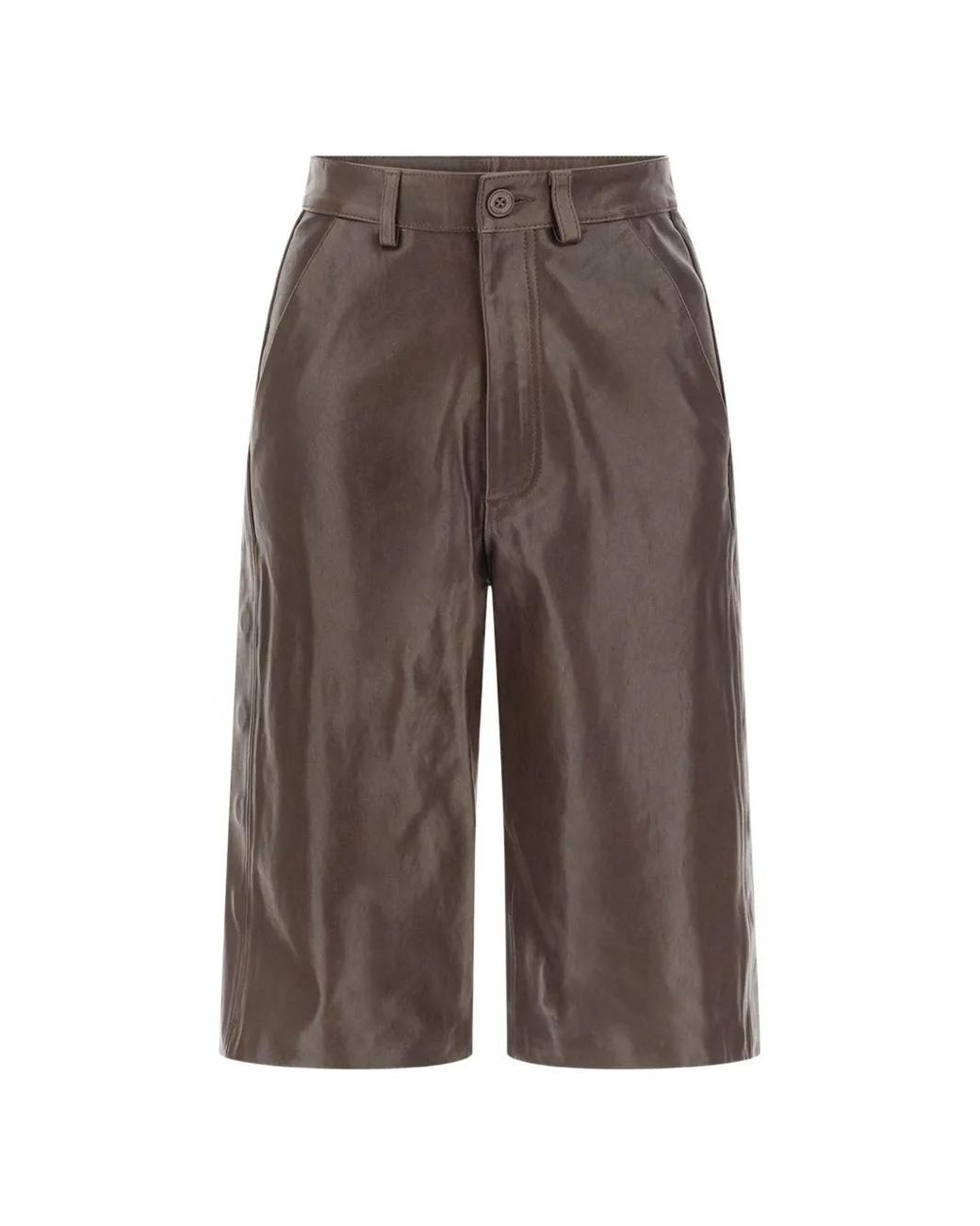 Pence Gray Vanessa Leather Shorts