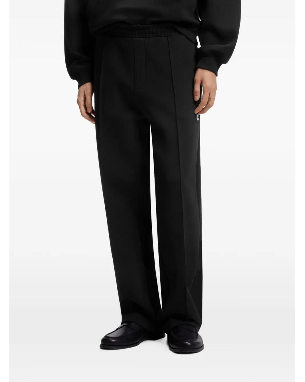 HUGO Black Relaxed-Fit Sweatpants for men