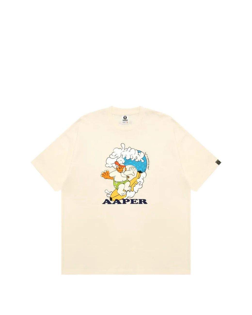Aape By A Bathing Ape Natural Aaper-Print T-Shirt for men