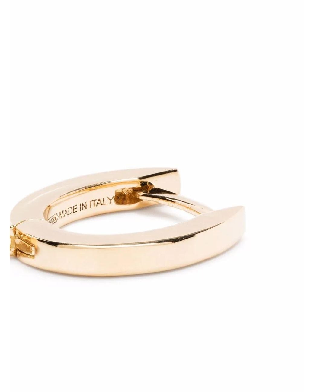 Delfina Delettrez Natural 18Kt Huggie Hoop Diamond Drop Earrings