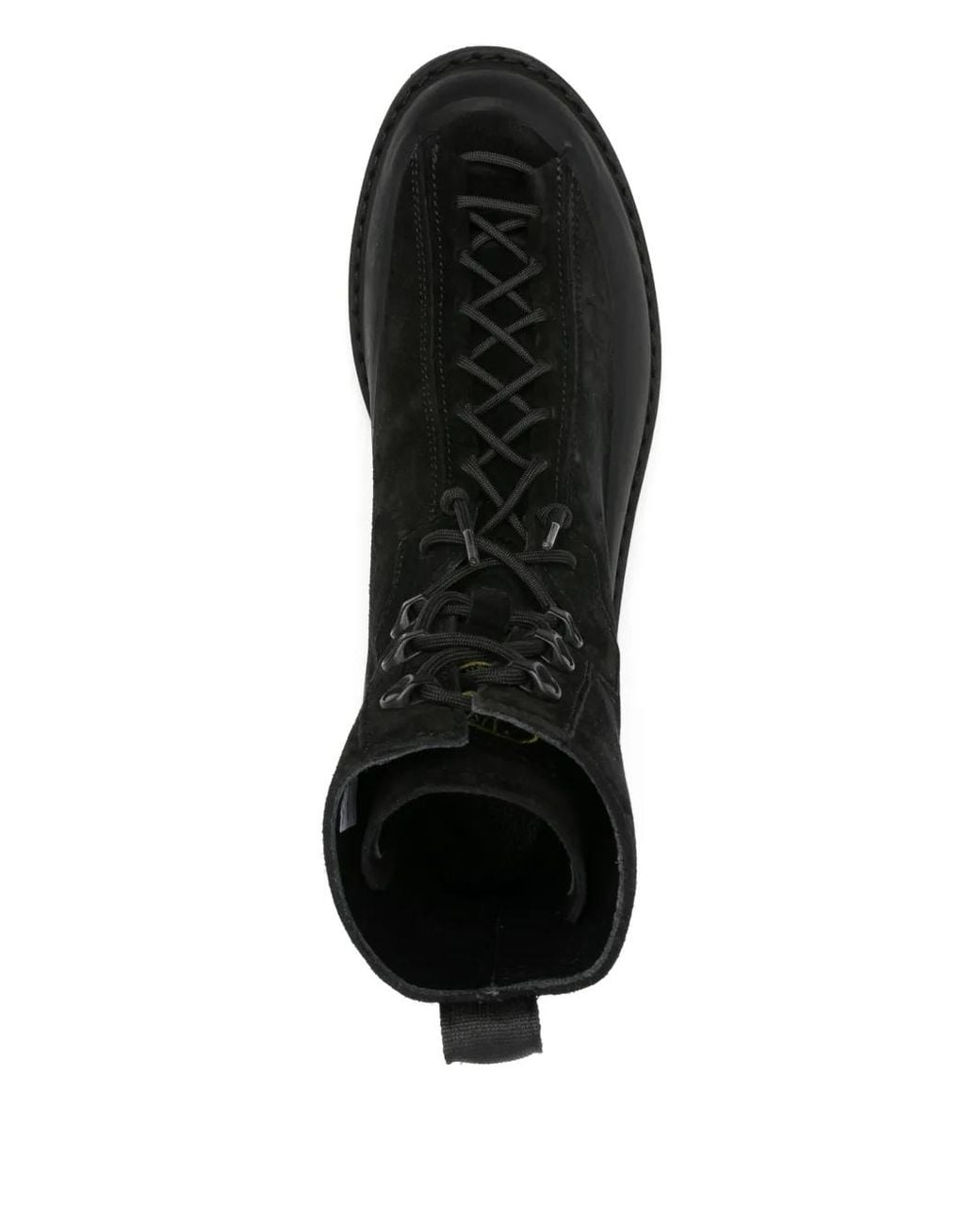 Stone Island Black Lace-Up Suede Boots for men