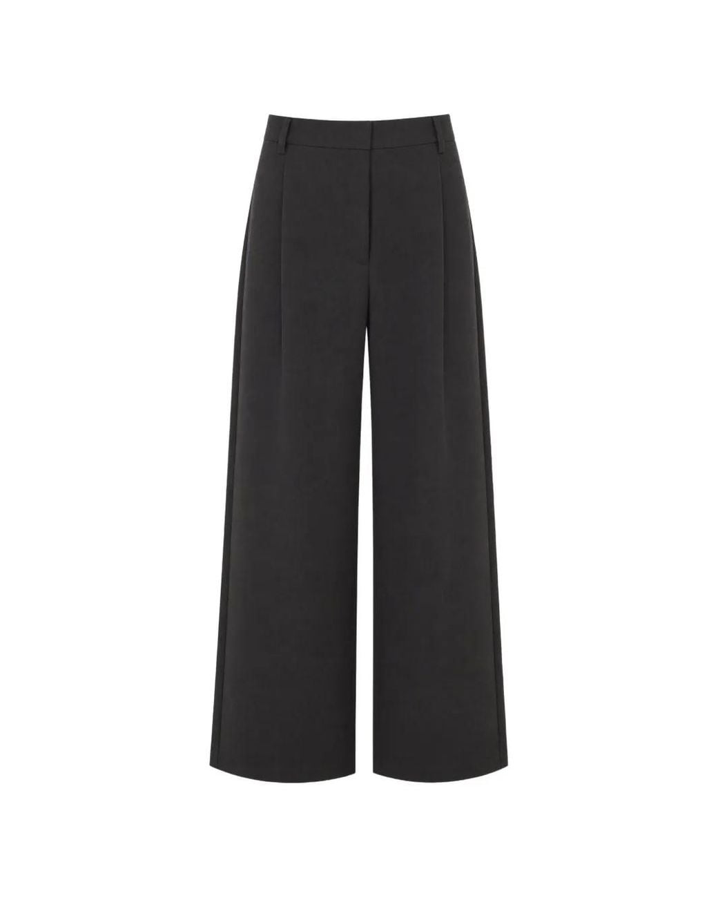 Sessun Black Provenco Pleated Wide-Leg Trousers