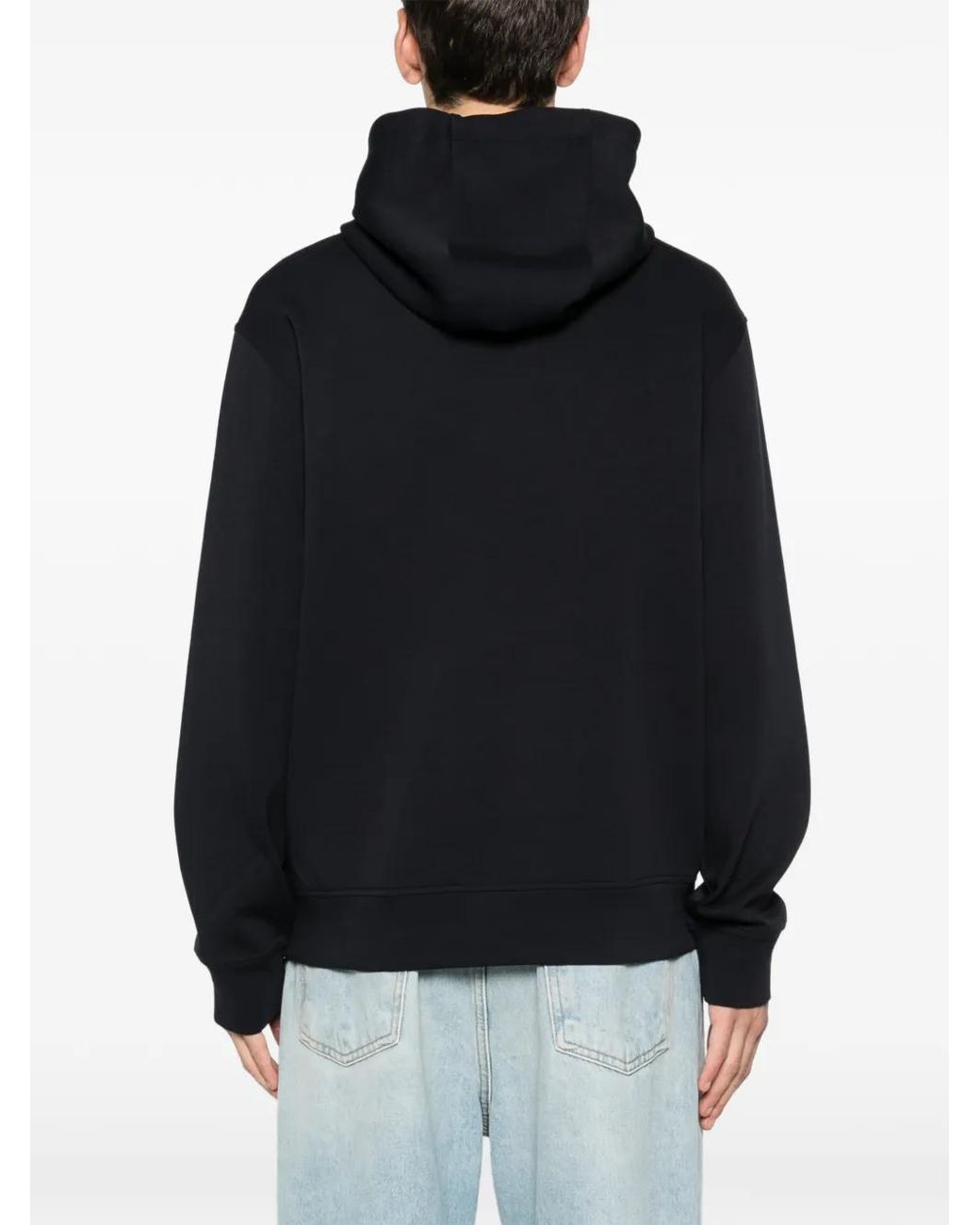 Emporio Armani Black Logo Hood Sweatshirt for men