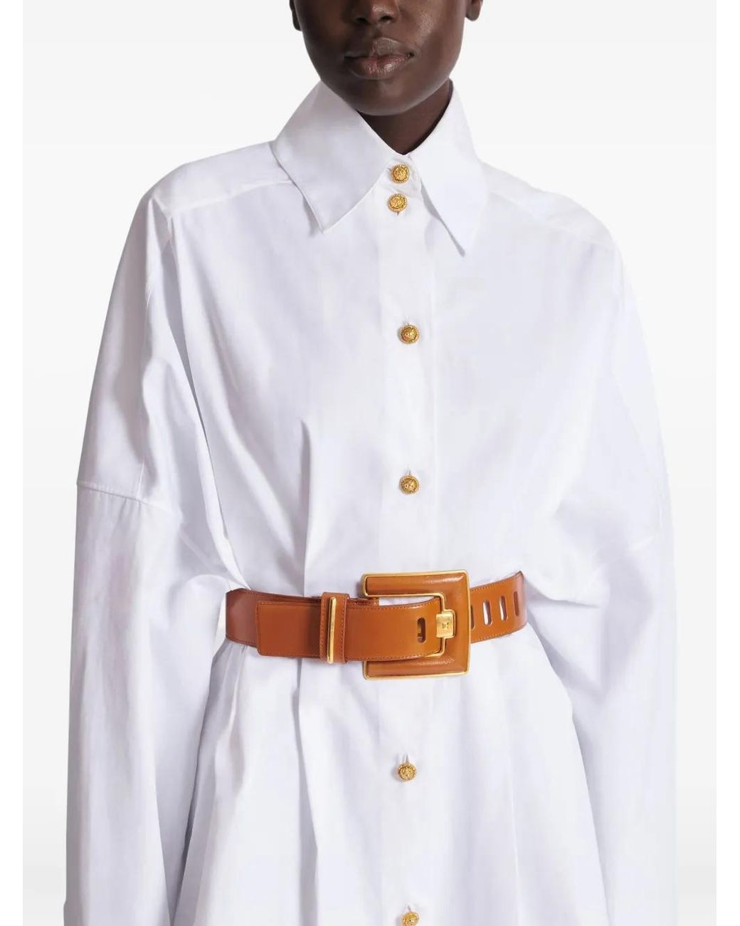 Balmain Brown Anthem Gürtel