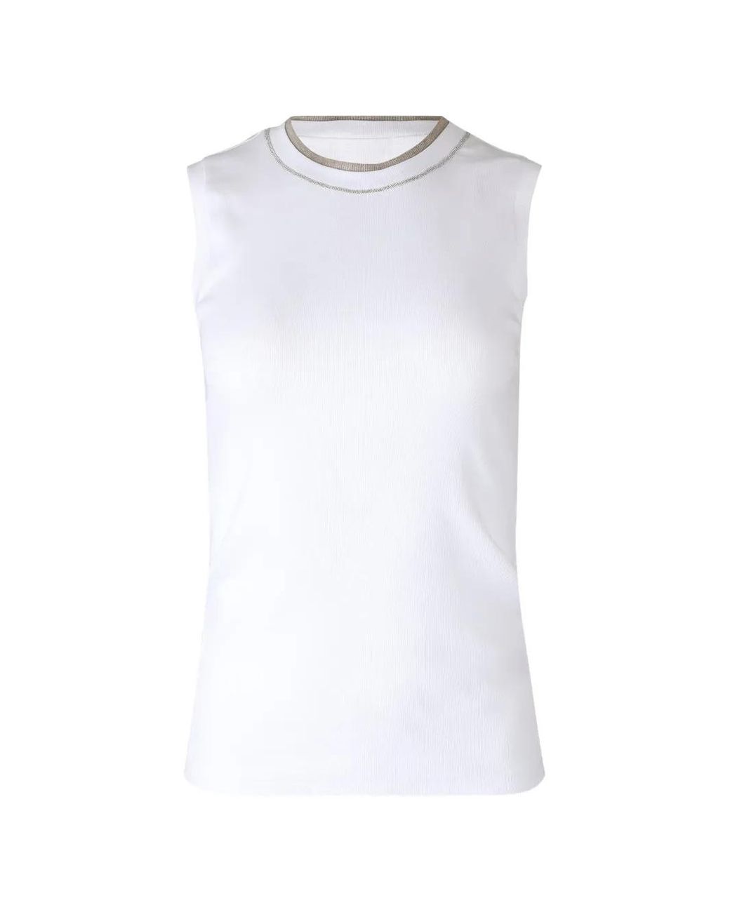 Peserico White Sleeveless Top