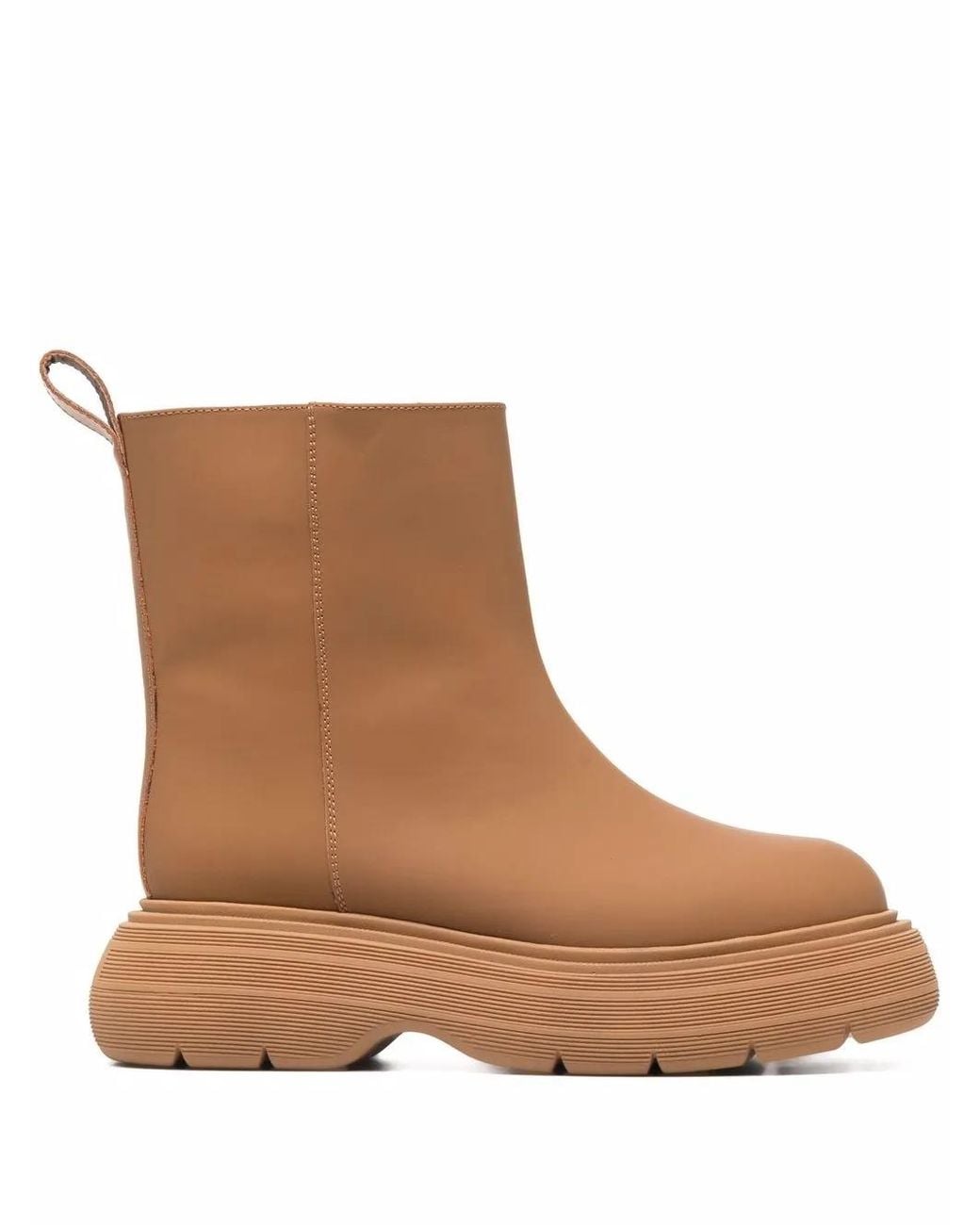 Gia Borghini Brown Chunky-Sole Leather Boots