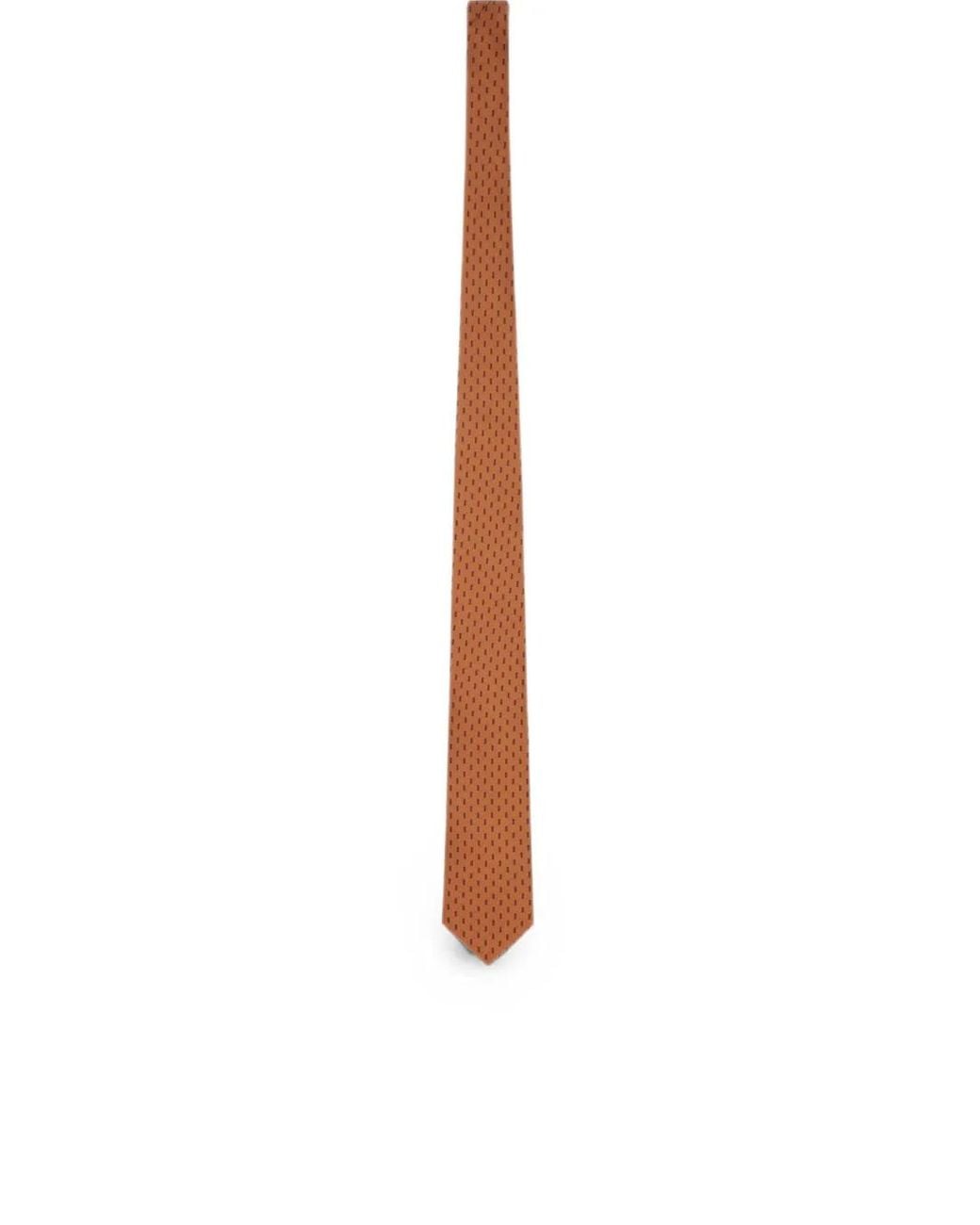 Lardini White Patterned Silk Tie for men