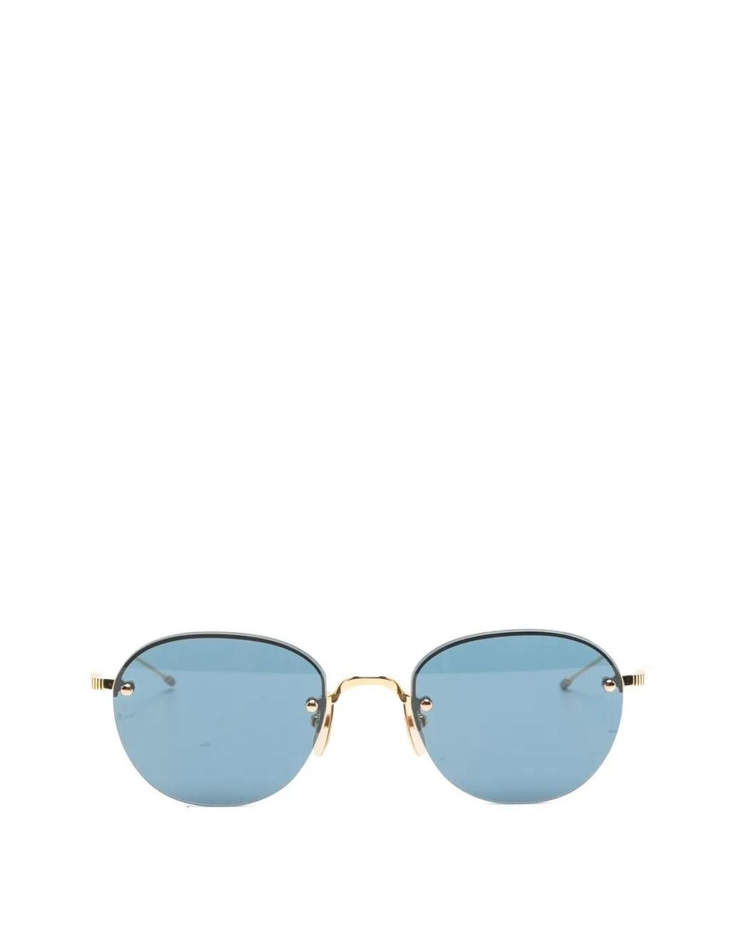 Thom Browne Blue Round-Frame Sunglasses