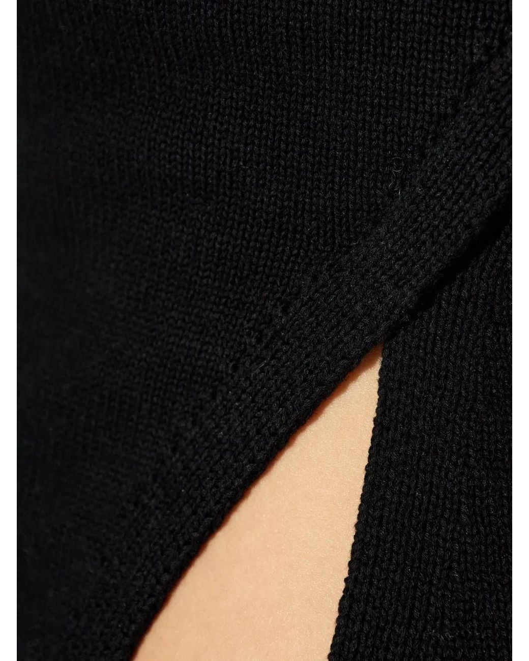 Cult Gaia Black Lou Ribbed Top