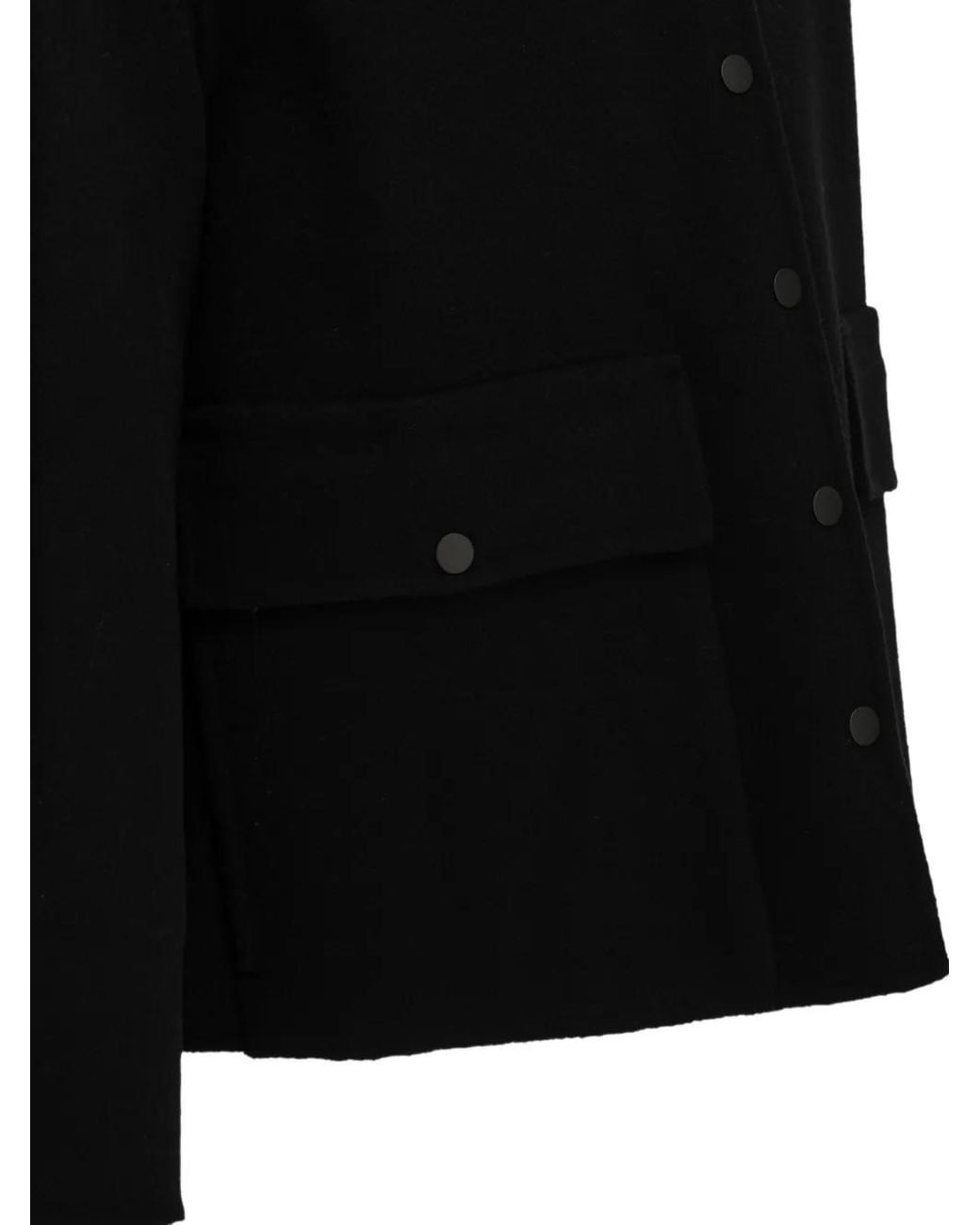 IVY & OAK Black Iojocasta Button-Down Flap-Pocket Jacket