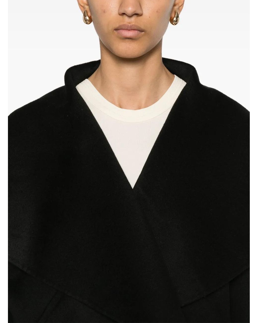 Totême Black Signature Double Wool Jacket