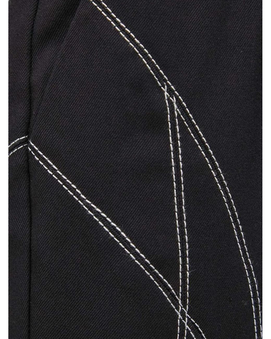Gestuz Black Contrast Stitching Trousers