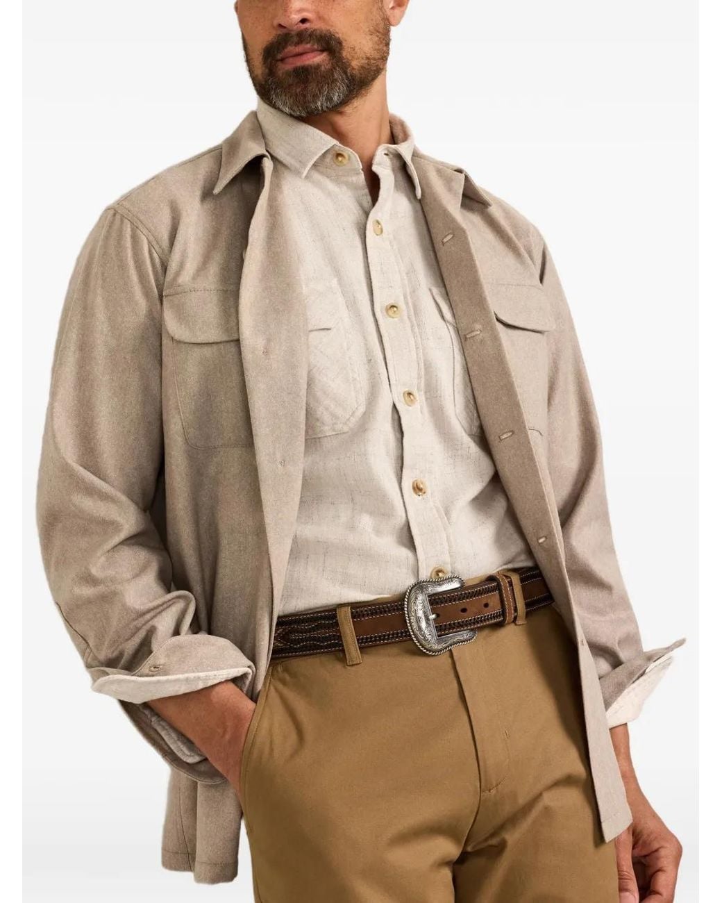 Pendleton Natural Flap-Pocket Shirt for men