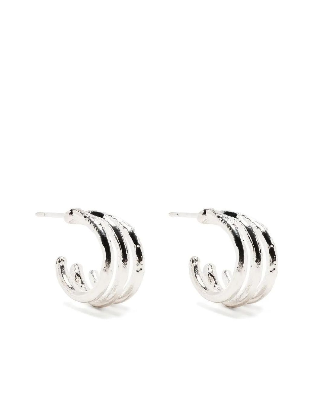 Alighieri White The Child's Pose Hoop Earrings