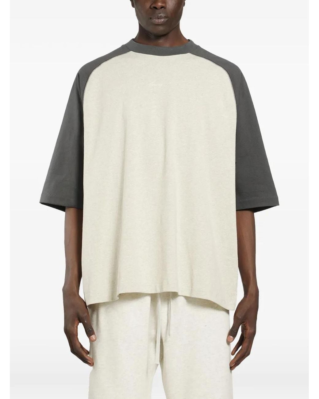 Fear Of God Natural Logo-Embroidered T-Shirt for men