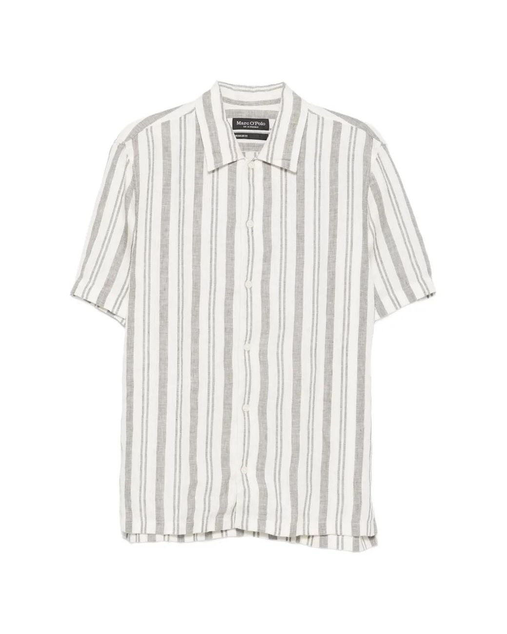 Marc O' Polo White Stripe-Pattern Shirt for men