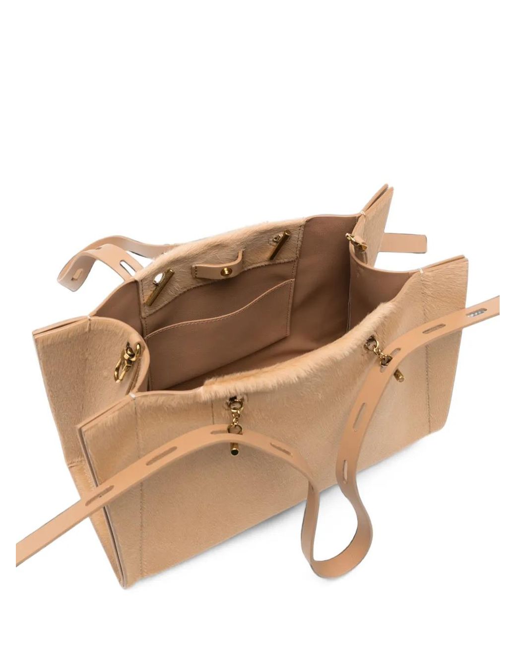 MINOBOSSI Natural Paula Pony-Hair Tote Bag