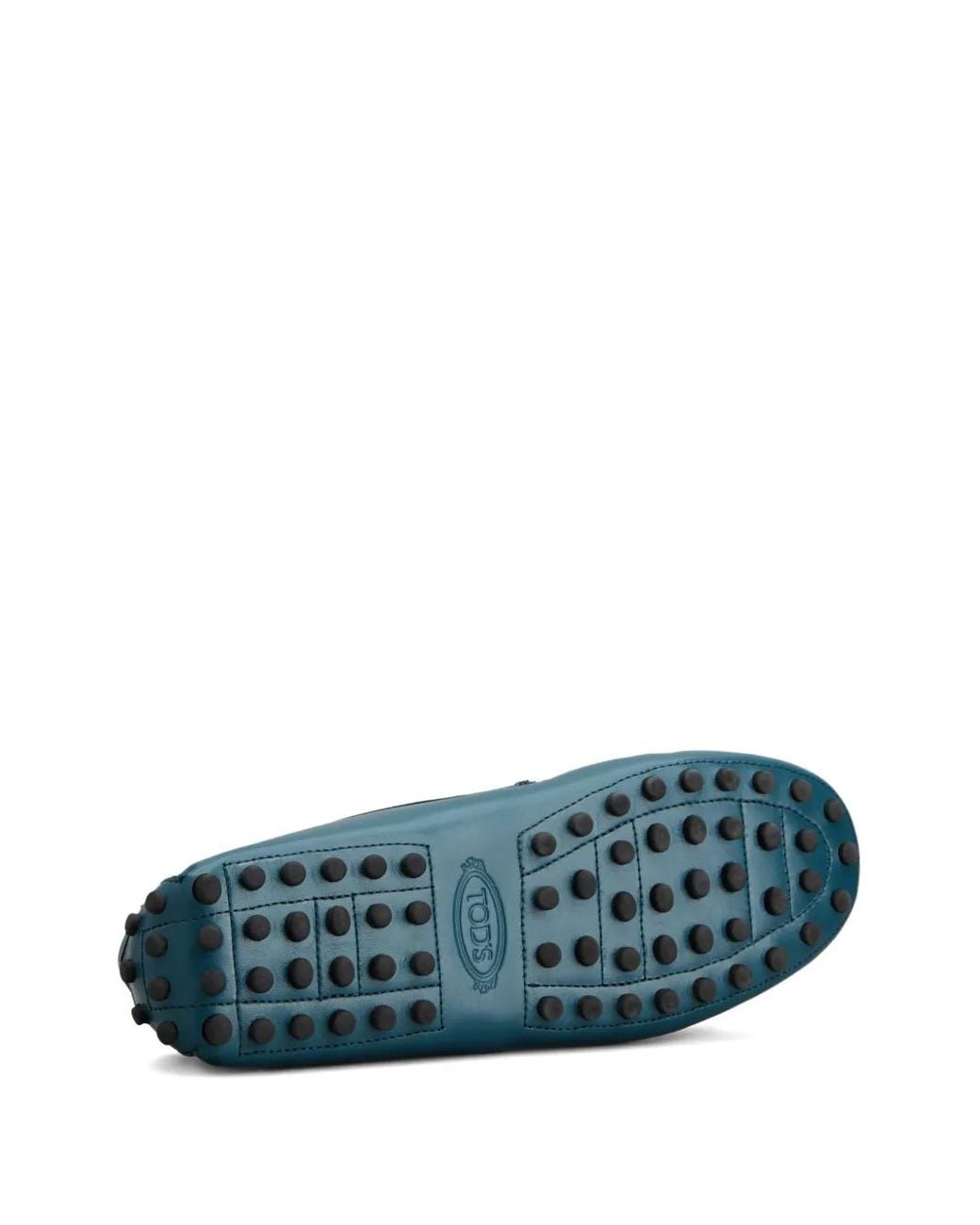 Tod's Blue Pebble-Detail Leather Loafers