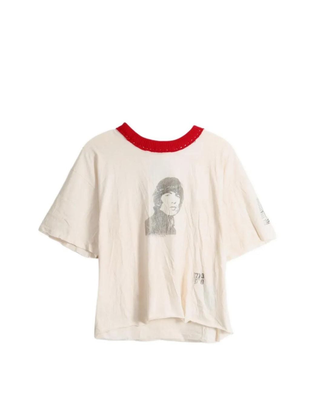 SAITOS White Harrison Ghost Distressed T-Shirt
