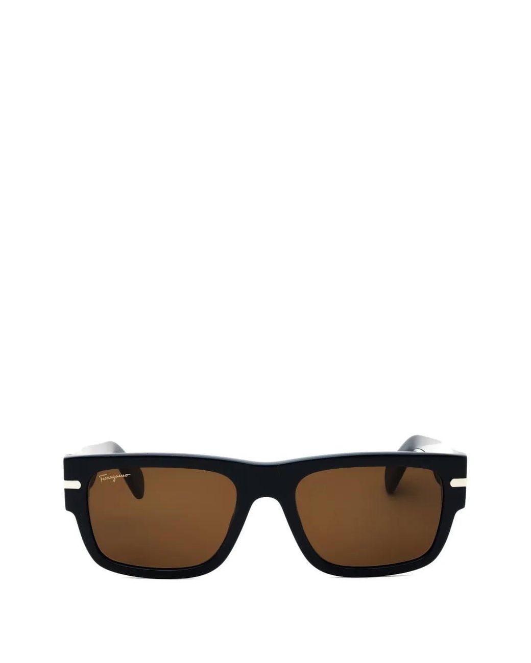 Ferragamo Blue Rectangle-Frame Sunglasses for men