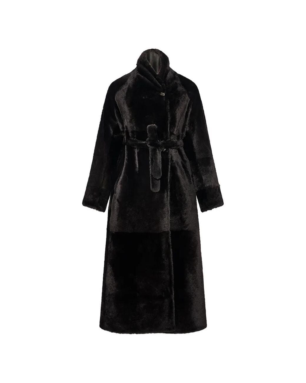 Yves Salomon Black Reversible Shearling Coat