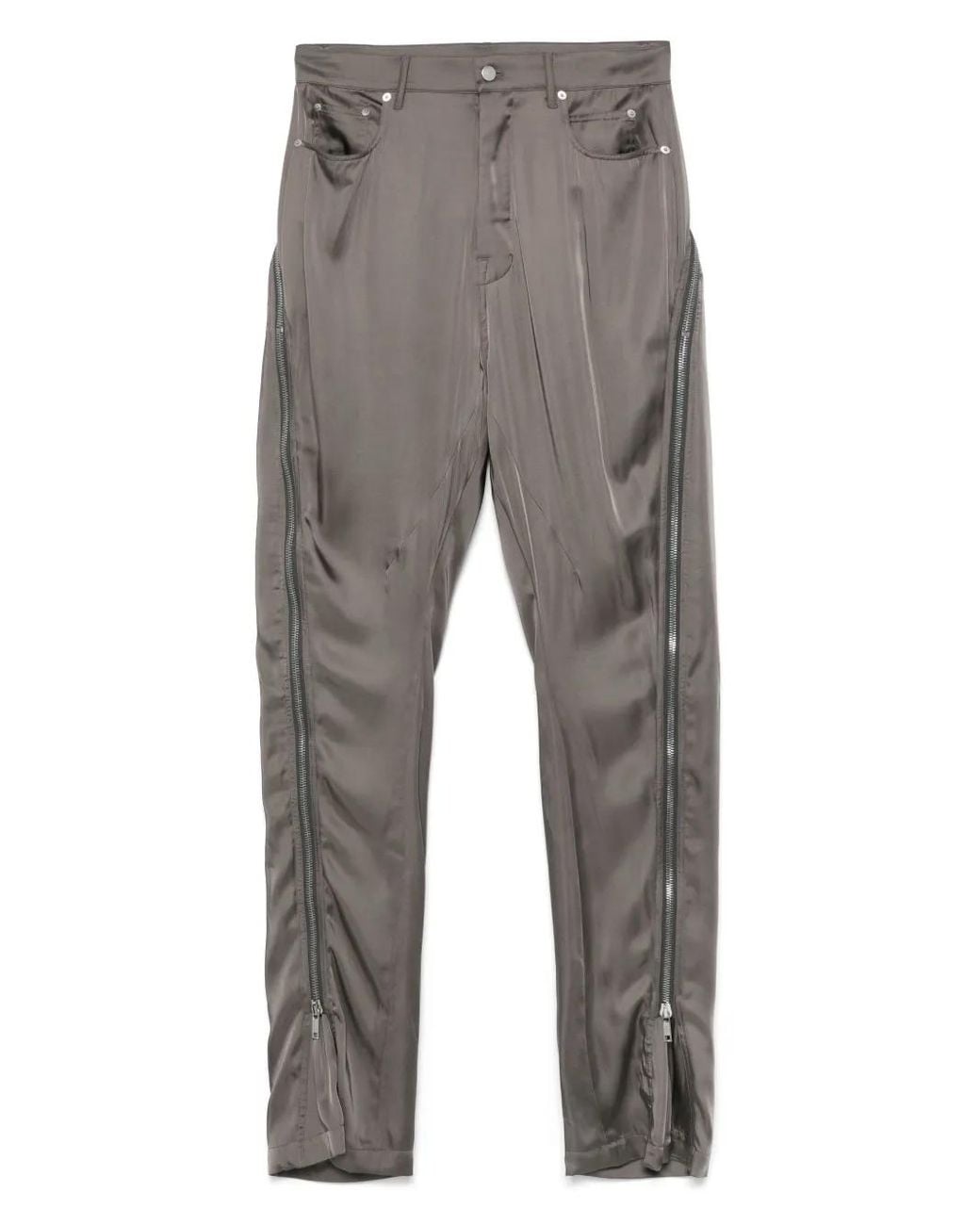Rick Owens Gray Straight-Leg Trousers for men