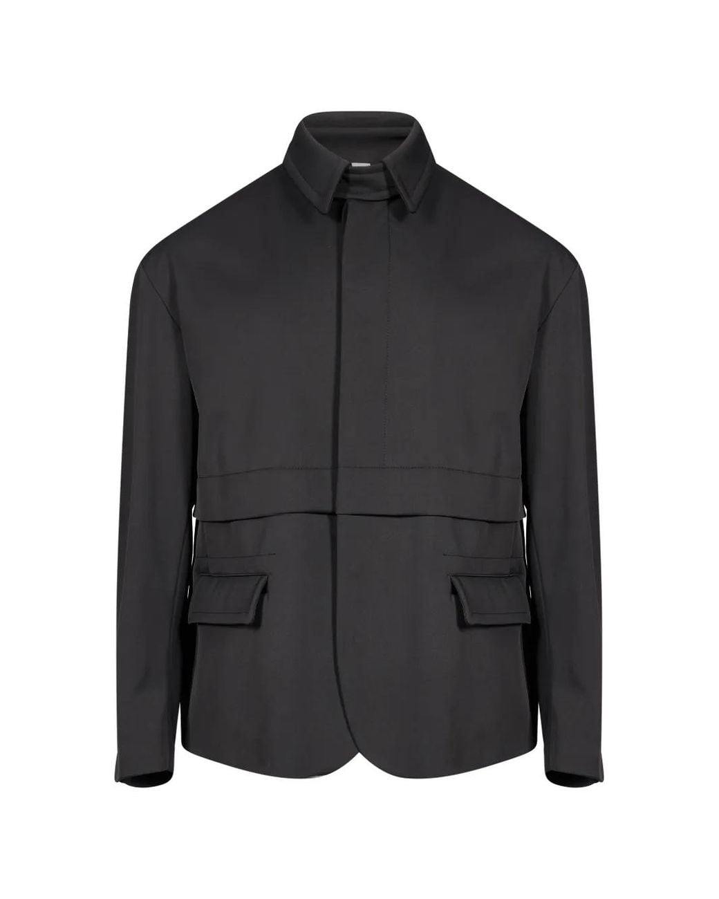 Hevò Black Fantase Single-Breasted Coat for men
