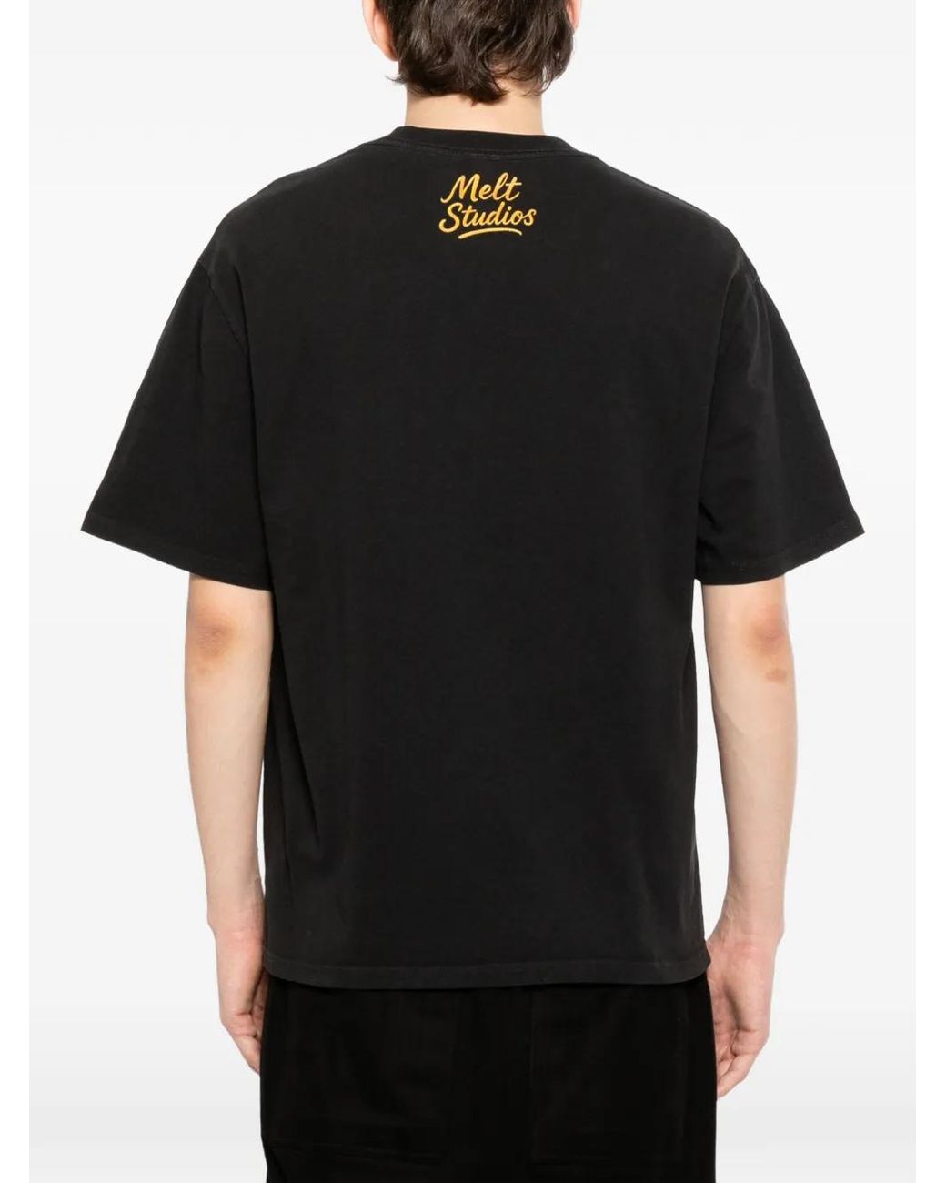 Melt Black Crew Neck T-Shirt for men