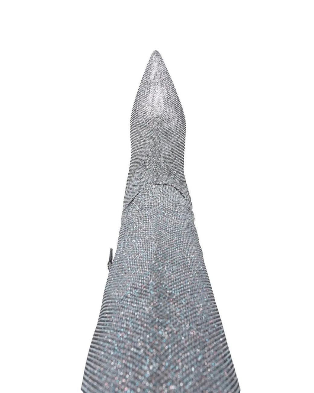 Stuart Weitzman Gray Crystal-Embellished Boots