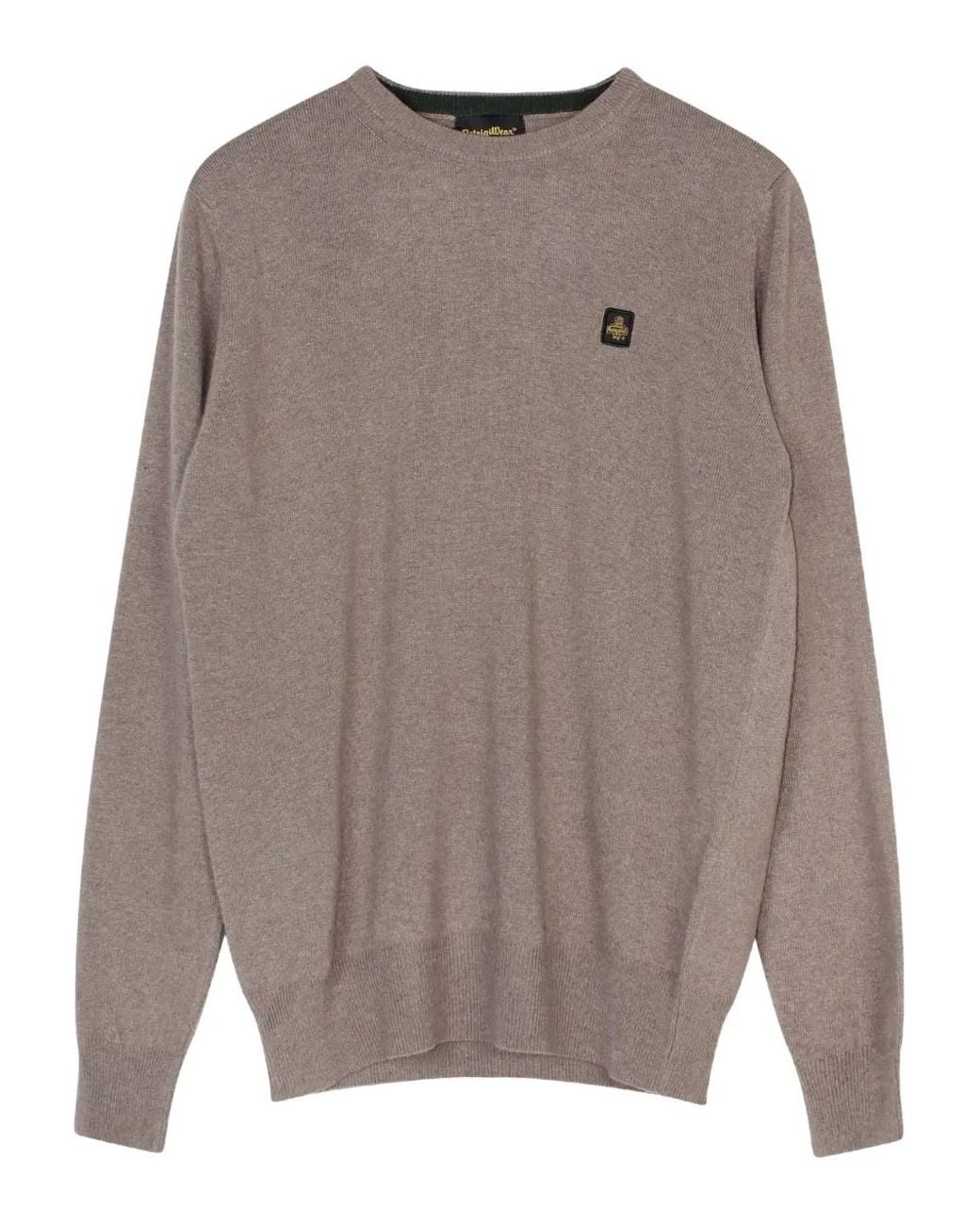 Refrigiwear Gray Logo-Patch Sweater for men