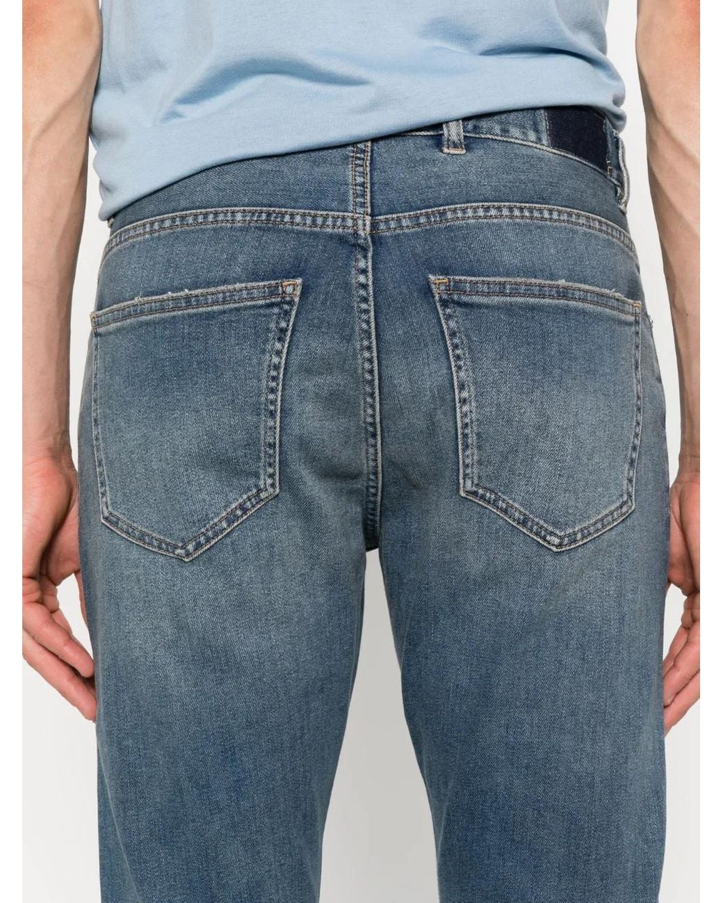Vaqueros Ajustados Con Efecto Degradado Eleventy de hombre de color Blue