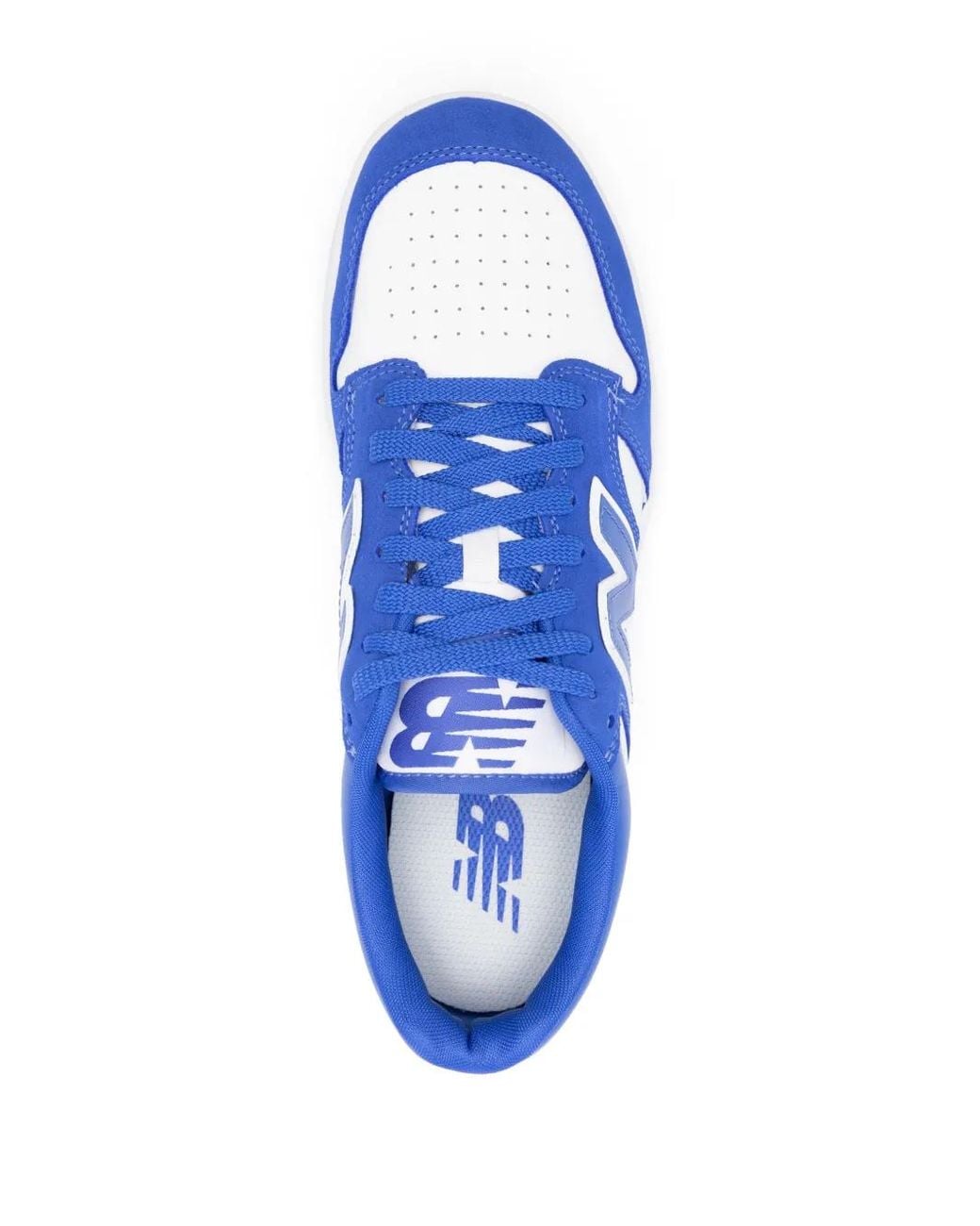 New Balance Blue 480 Low-Top Leather Sneakers