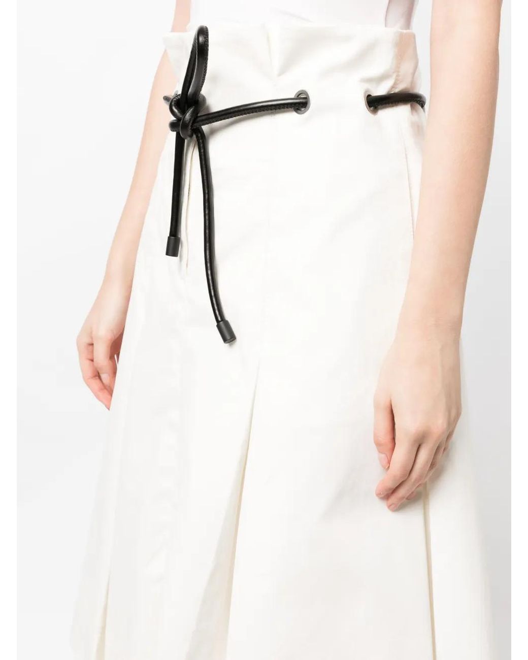 3.1 Phillip Lim White Origami High-Waisted Midi Skirt