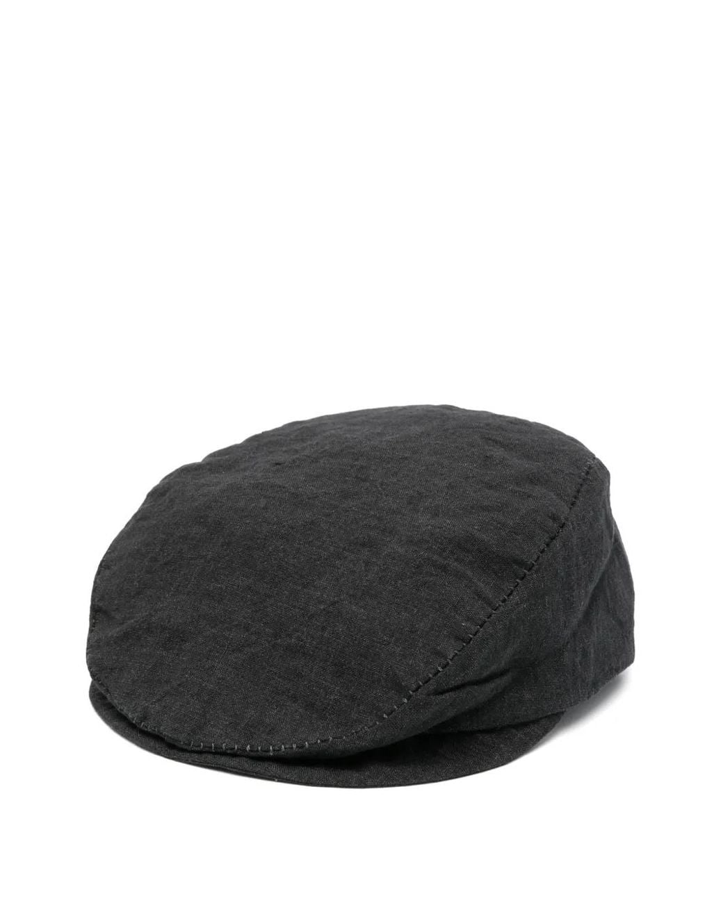 Forme D'expression Black Linen Cap for men