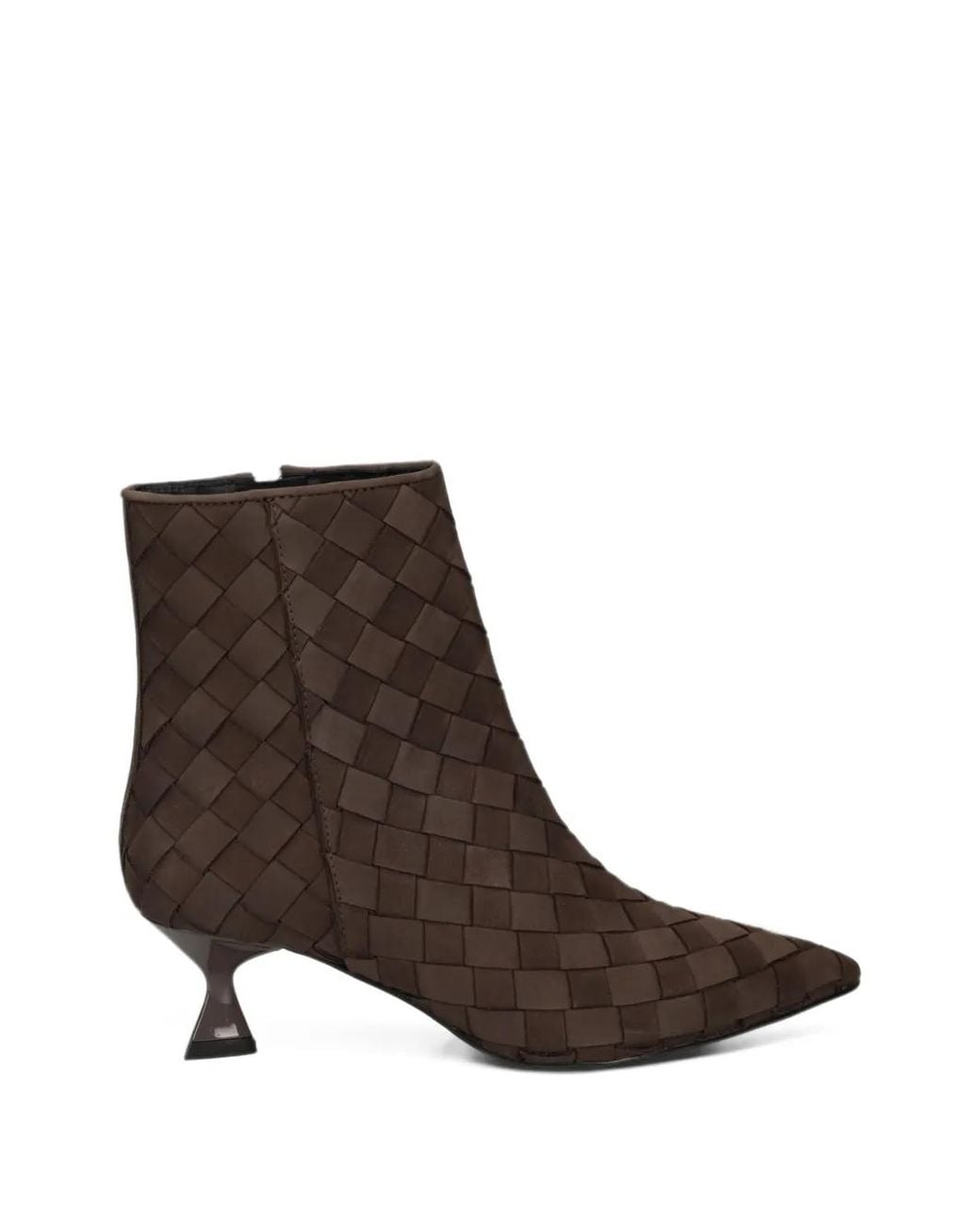 Pons Quintana Brown Woven Leather Ankle Boots