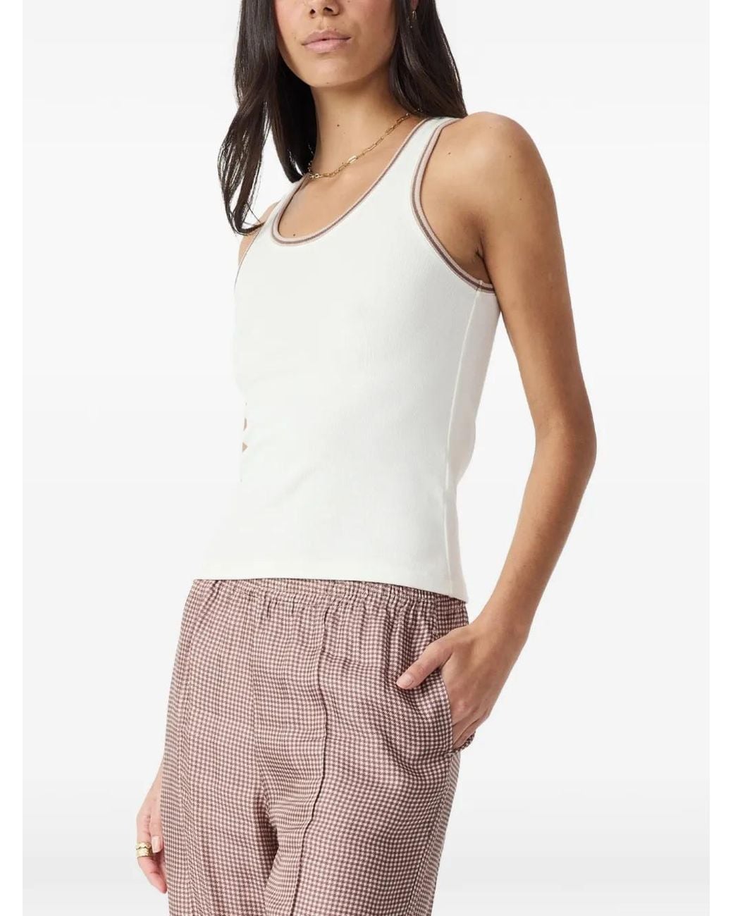 The Upside Natural Victoria Ribbed Tank Top