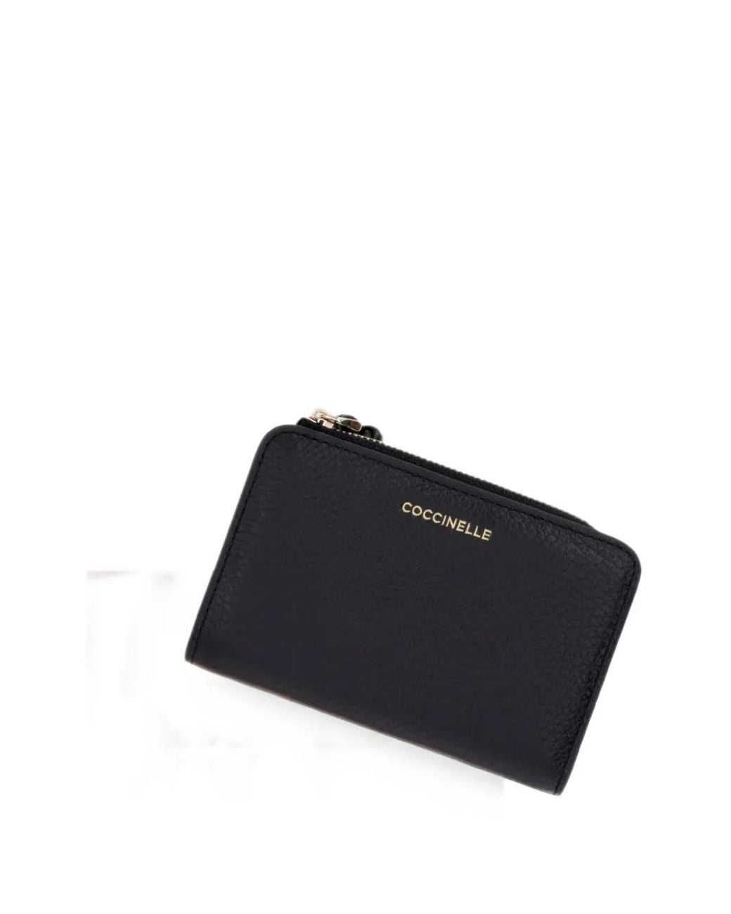 Coccinelle Black Small Metallic Grained-Leather Cardholder for men