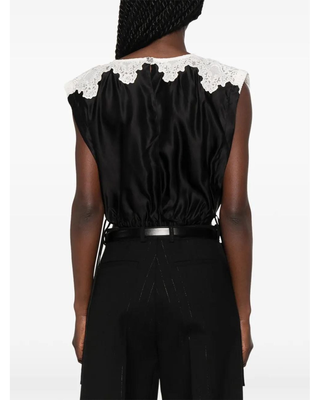 Sandro Cropped Top in het Black