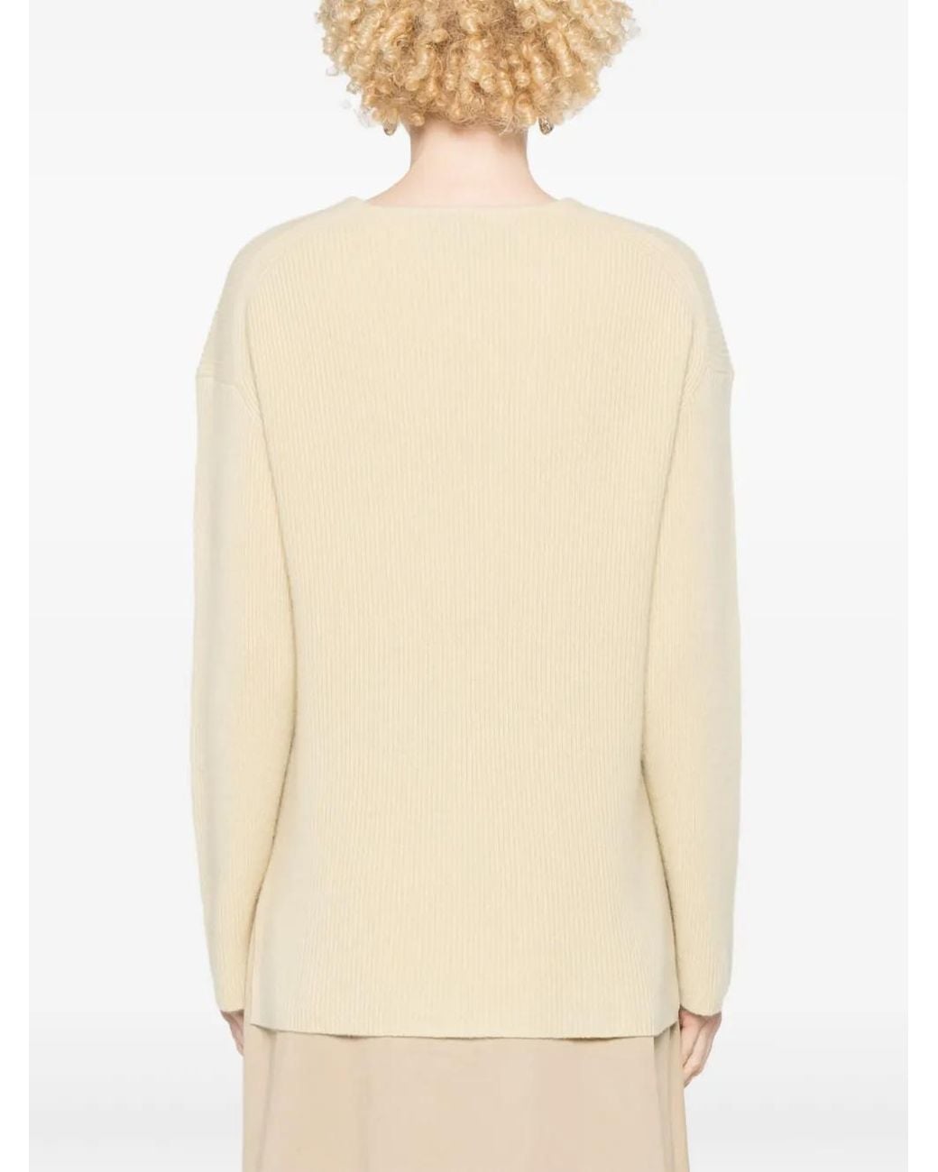 Joseph Natural Ribbed-Knit Sweater