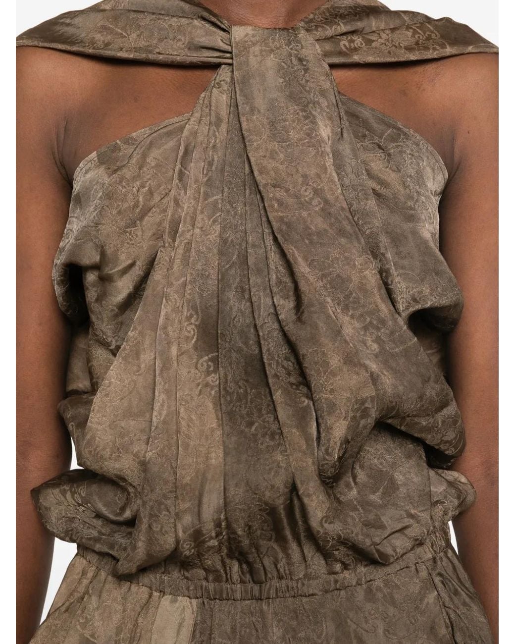 Uma Wang Natural Agnes Sleeveless Midi Dress