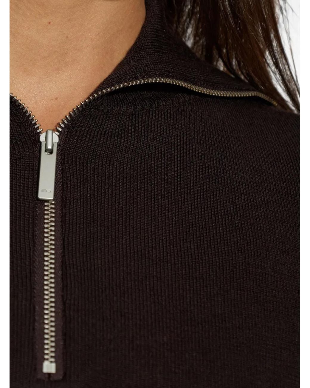 Gestuz Black Gzrosalie Quarter-Zip Sweater