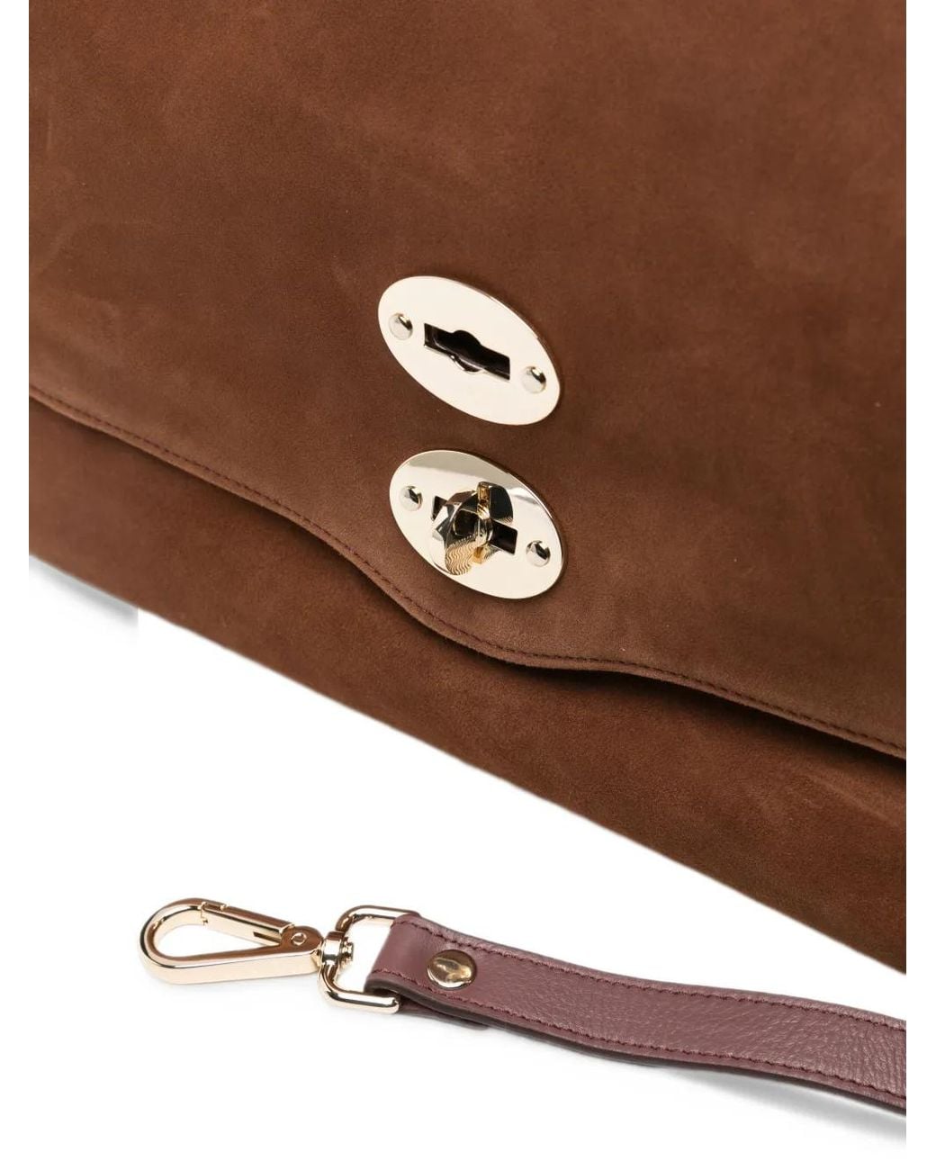 Zanellato Brown M Postina Stud-Embellished Leather Shoulder Bag